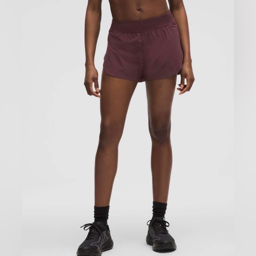Lululemon Fast & Free High Rise 3” Split Short Goodnight Plum NWT Sold Out